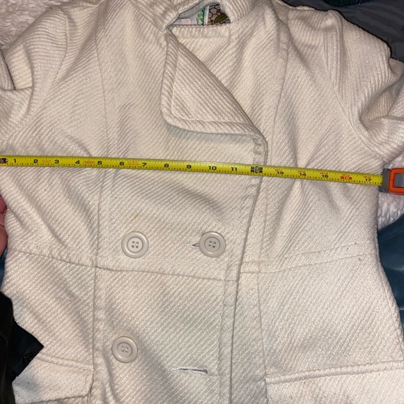 Flying Tomato Cream Floral Boho Long Peacoat Coat - Picture 9 of 9